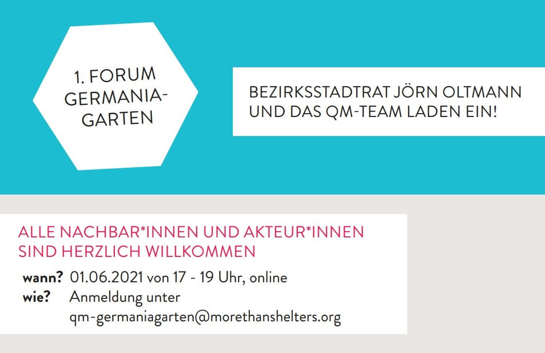 Einladung 1. Forum Germaniagarten