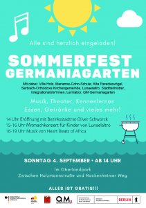 Einladung zum Sommerfest am 4. September im Oberlandpark